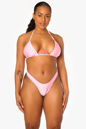 Conjunto de bikini con reloj Bae en color rosa chicle